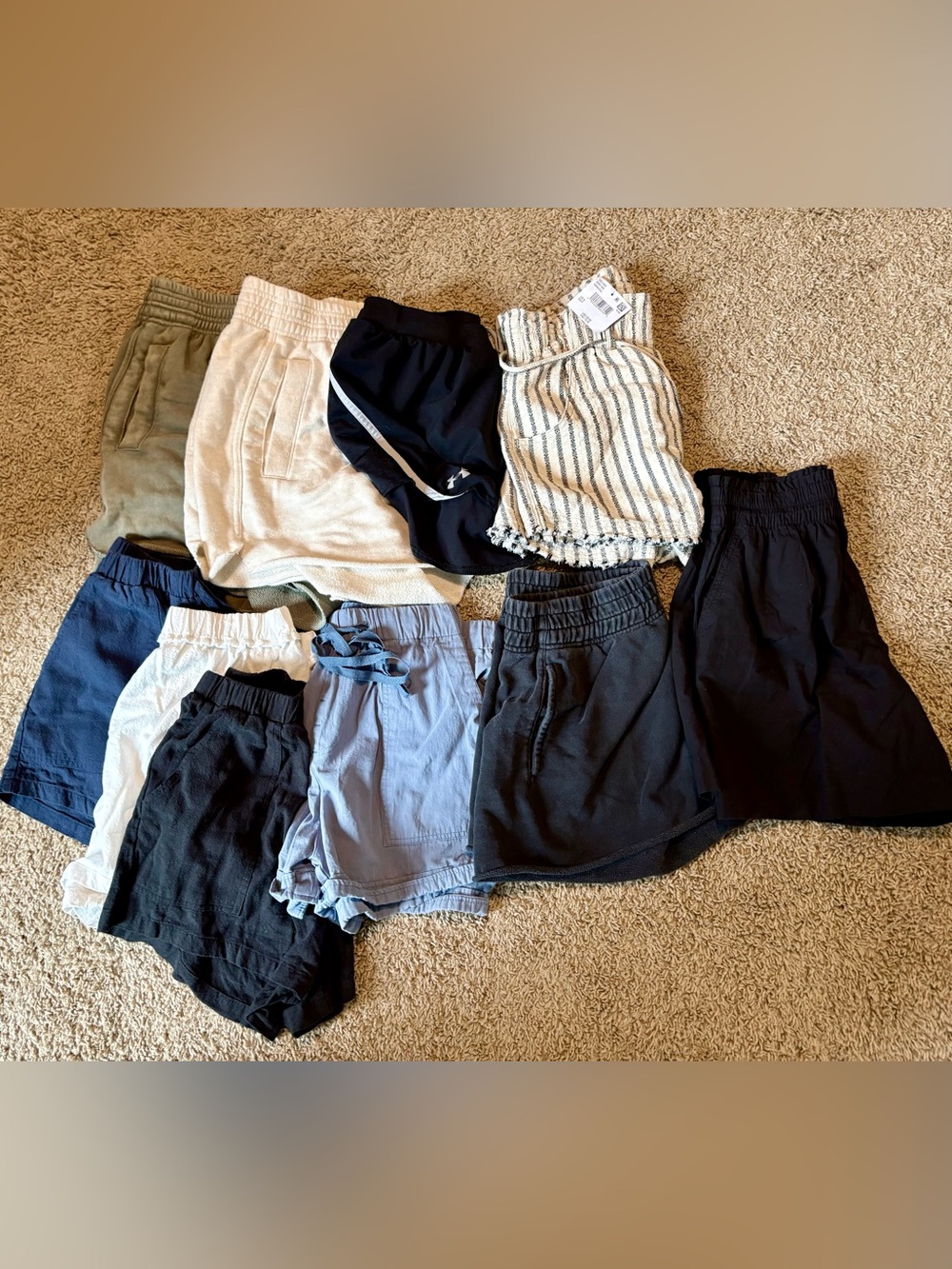Mixed Women's Shorts Bundle - Black, Light Blue, Cream, Olive